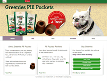 Tablet Screenshot of greeniespillpockets.com